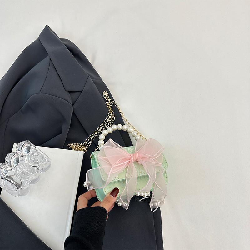 Trendy 2024 Mini Lace Coin Purse Stylish Square Crossbody Bag For Girls