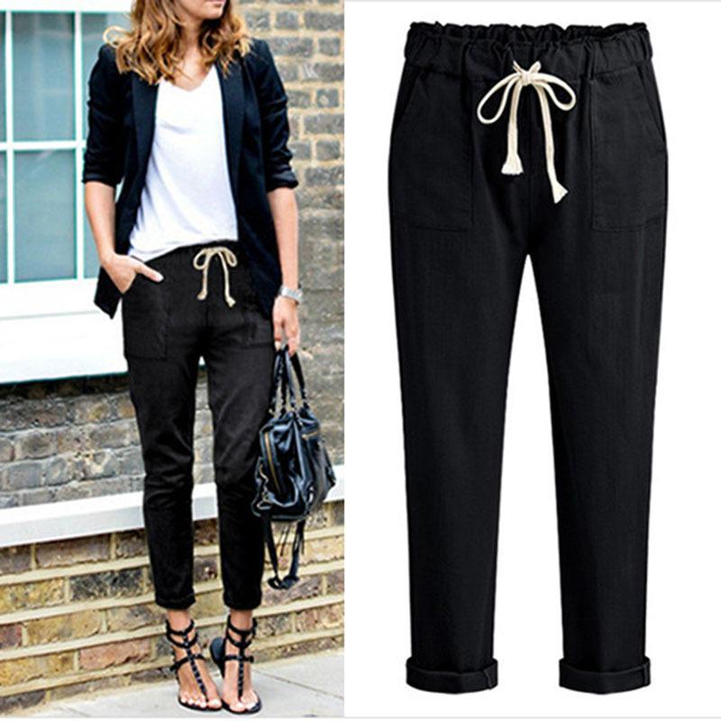 

Женские повседневные хлопковые брюки-карандаш