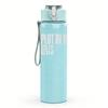 1PC Faint vintage paragraph text print 750ml colorful plastic sports water bottle leakproof pop up lid with straw for outdoor work home use