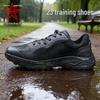 Black Shock-Absorbing, Wear-Resistant, Non-Slip, Breathable Outdoor Training and Mountaineering Shoes for Spring and Autumn