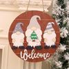 Christmas Wooden Three-dimensional DIY Replaceable Door Hanging Wreath Welcome Pendant Halloween Pendant