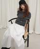 Marot Cotton String Midi Skirt_White