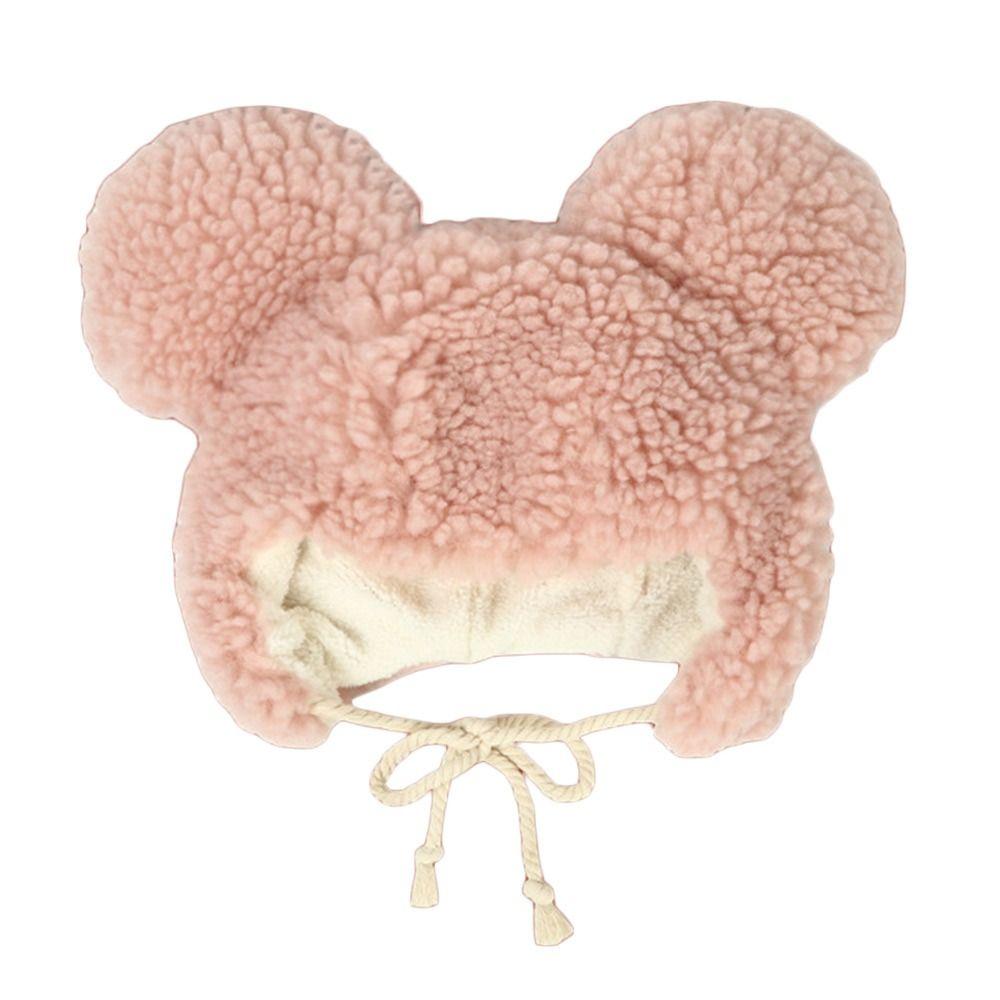 Cute Bear Ears Bomber Hats Cashmere Cycling Cap Fashion Windproof Cap  for Women