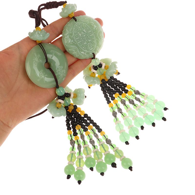 Ciondoli per Auto in Giada Verde Sintetica Ciondoli per Auto Decorazioni Ciondoli di Sicurezza Regali