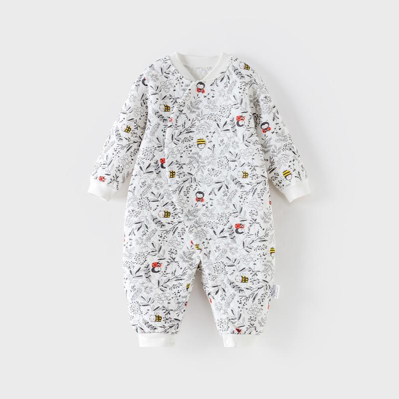Newborn Baby Thin Cotton Cartoon Long Sleeve Jumpsuit (2-Pack)