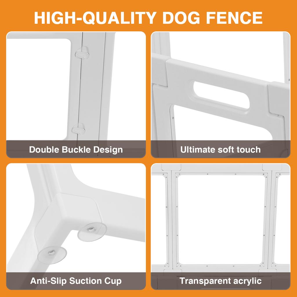 Pets Whelping Crate Puppy Playpen Clear Acrylic Dog Playpen Exercise Fence with Door Pet Playpen For Puppy Small Dog Rabbit Pig