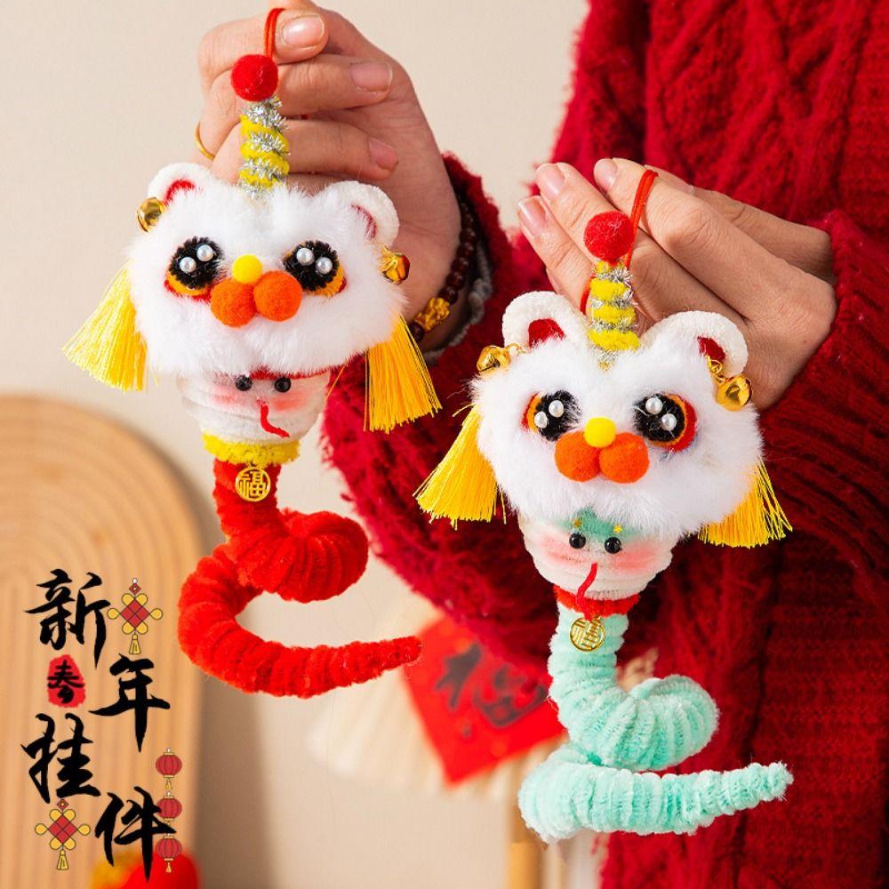 Material Package DIY Lion Dance Toy Chinese Zodiac Snake Decor Spring Festival