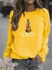 2026 Women's Printed Round Neck Hoodie