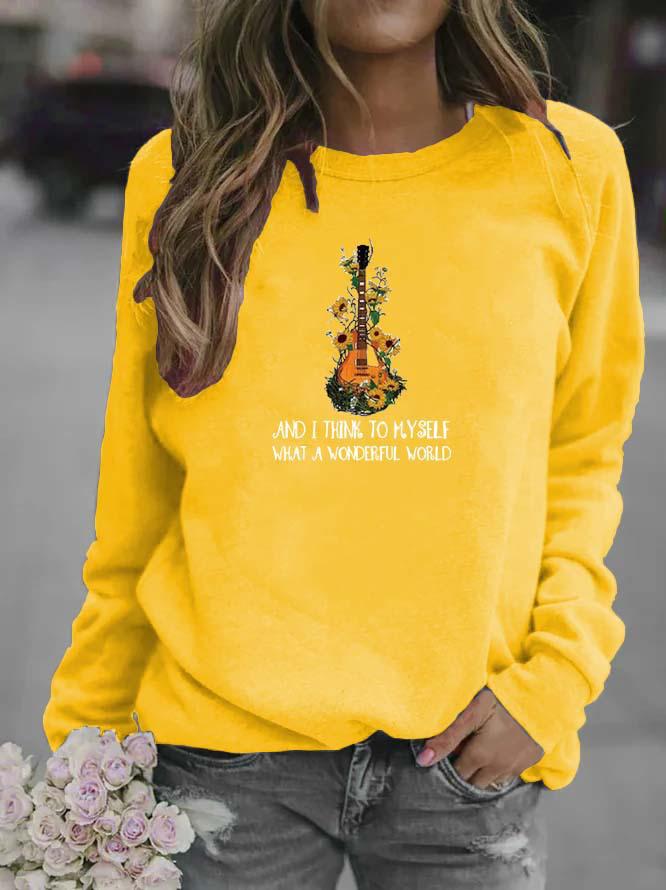 2026 Women's Printed Round Neck Hoodie