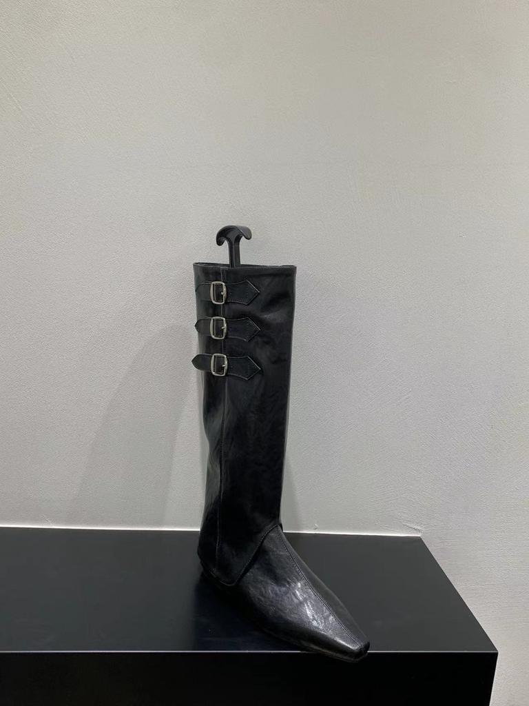 Inner Height Increasing Pointed Western Cowboy Boots Women's Shoes Single Boots Brown Medium Boots