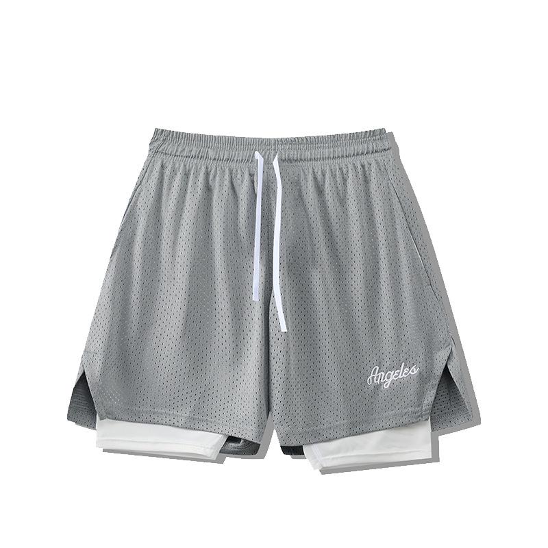 Quick-Dry Breathable Dual-Layer Sports Shorts