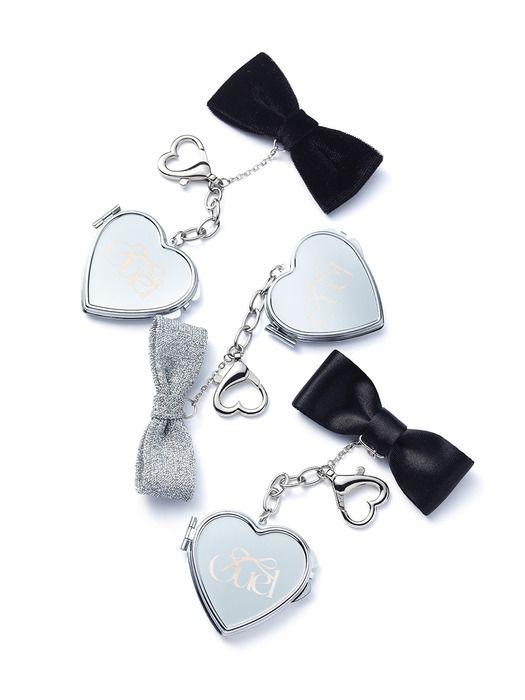 ouel RIBBON HEART MIRROR KEY RING