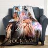Name Custom Taylor Poster Print Flannel Blanket High Quality Warm Comfortable Cover for All Seasons Perfect for Gifts Home Decor