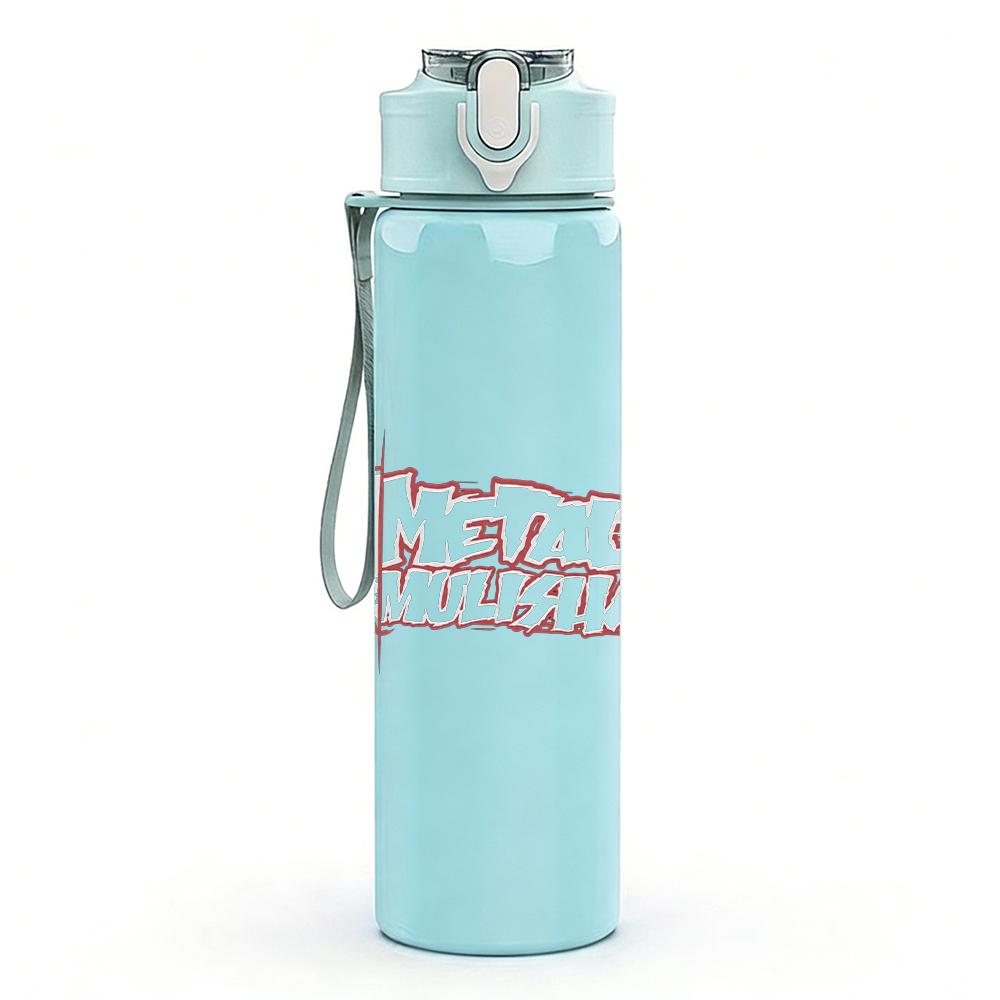 1PC Small Paragraph Faded Vintage Text Print 750ml Portable Sports Water Bottle Leakproof Gym Outdoor Travel Drink Cup