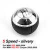 Car Styling MT 5/6 Speed Chrome Gear Shift Knob Lever Shifter Handball For Mini R50 2000-2006 / Cabrio R52 R53 Cooper