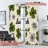 2D FLAT PRINTING 2pcs Curtains (Without Rod) St. Patrick's Day Clovers Light Filtering Chic Curtains Durable Polyester Curtains