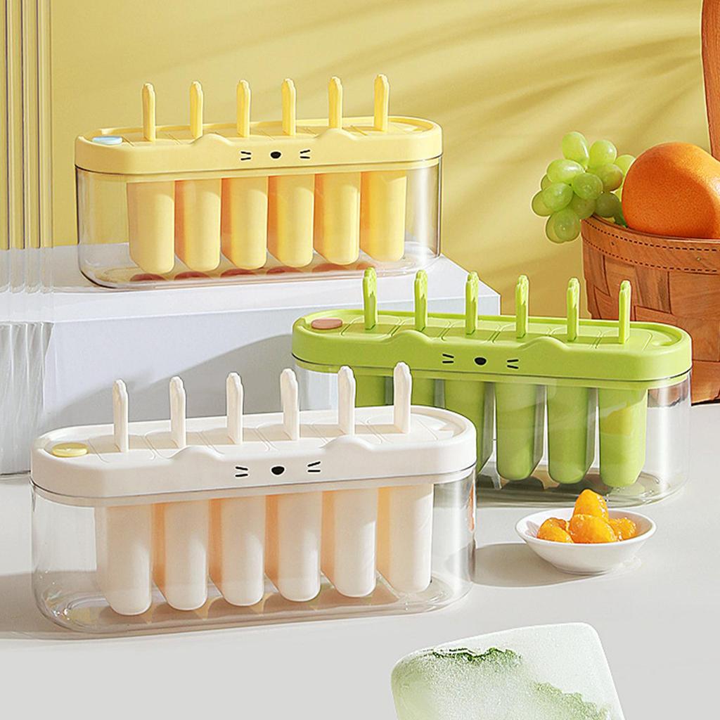 Pop Stick Maker Mold Popsicles Molds 6 Cavity Popsicles Molds Silicone Popsicles Maker Mold Ice Pop Molds Popsicles Sticks