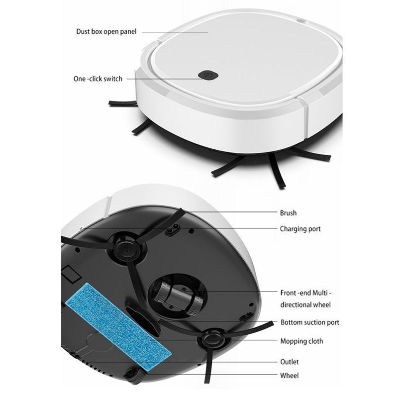 Aspirator automat 2 în 1 robot de măturat Aspirator automat inteligent anti-cădere pentru casă