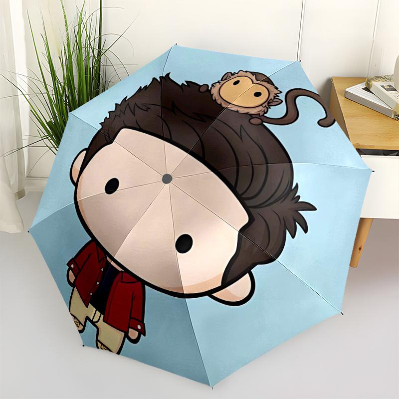

FRIENDS Ross Automatic Open/CloseUmbrella-CuteUmbrella with Cute Design, Portable 3-Fold Compact Umbrella for Men & Women, Valentine s Day Mother s Da