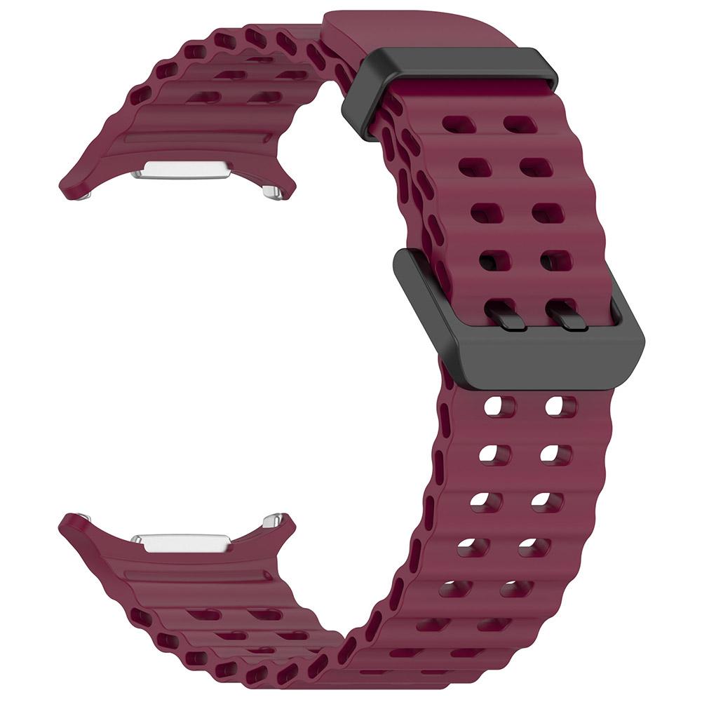 Ocean Sport Silicone Band NO Gaps Curved End Band Sweatproof Watch Strap Sports Wrist Band for Samsung Galaxy Watch 7 Ultra 47mm