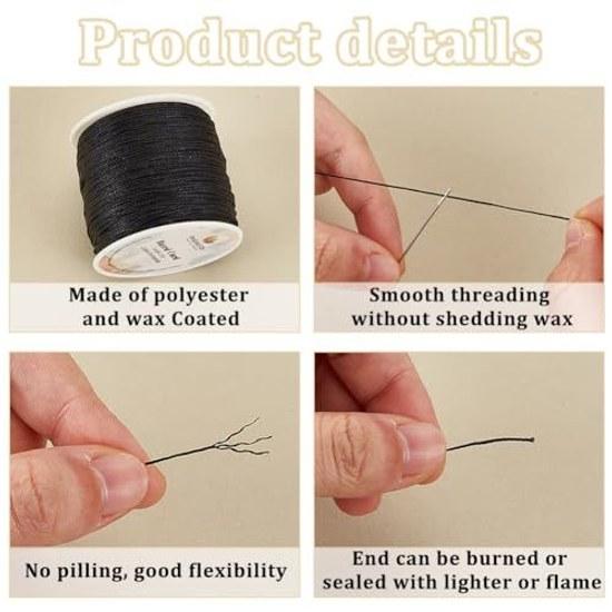 PH PandaHall approximately 106m roll polyester waxed cord diameter 0.5mm wax thread hand sewing accessories macrame DIY craft supplies jewelry making