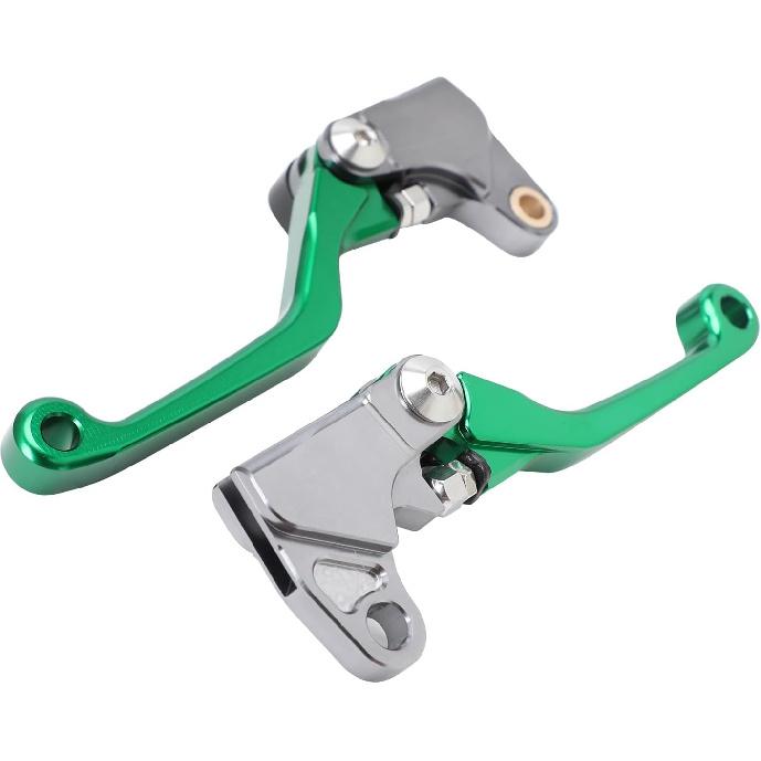 Brake Clutch Lever Pivot Folding Levers Set for KLX 110 KLX110 KLX110L 2010-2024 Green