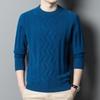 Spring 2024 Men's Casual Soft Knitwear - Round Neck, Long Sleeve, Comfortable Fit