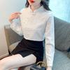 Retro Buttoned Long-sleeved Shirt for Women Spring New Style New Chinese Style Inner Bottoming Shirt Fashionable Temperament Top