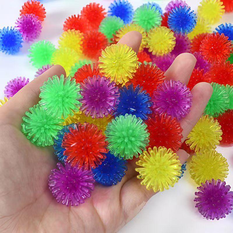 Zabawki 10 SZT Małe Miękkie Kolczaste Piłeczki Sensoryczne Odstresowujące Fidget Dla Dzieci z ADHD I Lękiem Upominki na Imprezę Prezenty Dla Dzieci Chłopców Dziewczynek