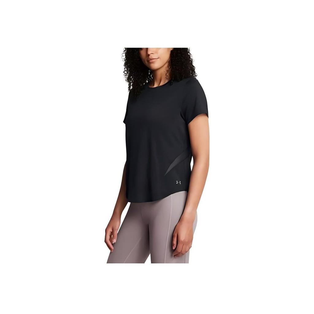 Under Armour Soft Comfortable Crew Neck Short Sleeve Regular T-Shirt Women tops Black 1386400-001