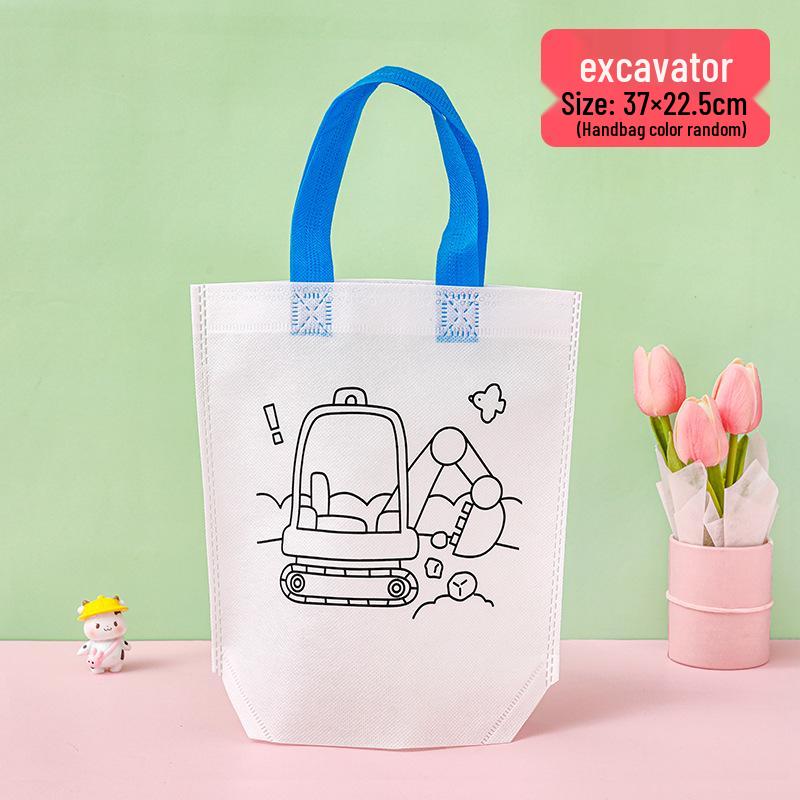 DIY Children s Cartoon Graffiti Tote Bag for Creative Coloring and Painting