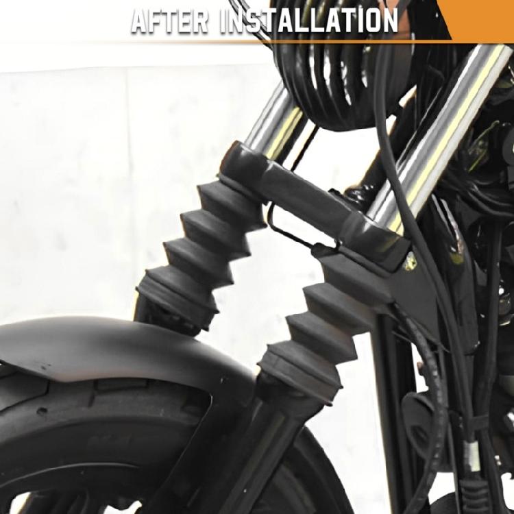 Motorcycle Dustproof Sleeve Protector Damping Rubber 2Pcs Front Fork Dust Cover