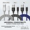 USB To Type-C Nylon Data Cable Supports 10A Ultra-Fast Charging 1m/3m Pptional Both Electrical Charging And Data Transmission