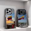 Colombia Flag MAP Phone Case For iPhone 17,16,15,14,13,12,11,Pro,XS,Max,Plus,Mini,SE4,E IMD Matte Black
