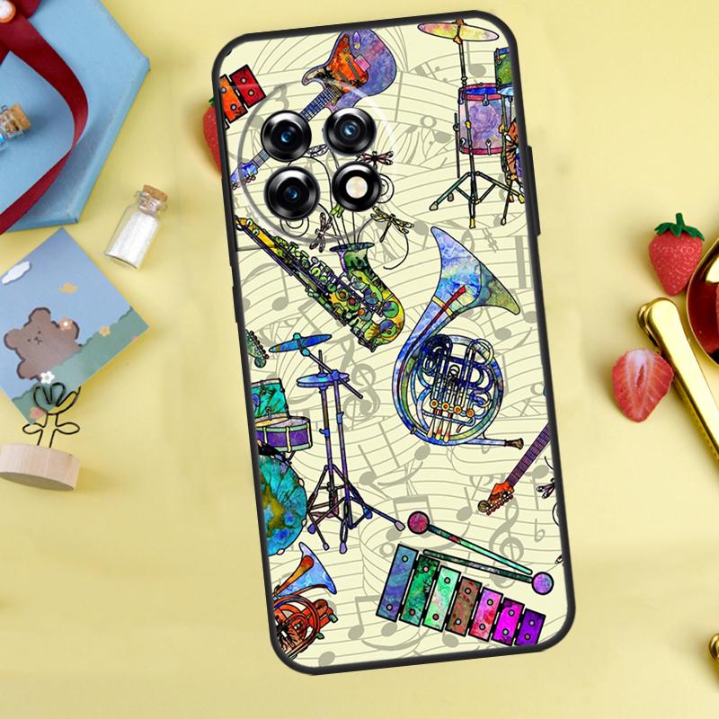 

Musical Drum Drumsticks Drummers Case For OnePlus Nord 5 CE 2 3 4 Lite N20 N30 OnePlus 10T 12R 13R 13T 10 11 12 13 15 Cover OnePlus Nord 4