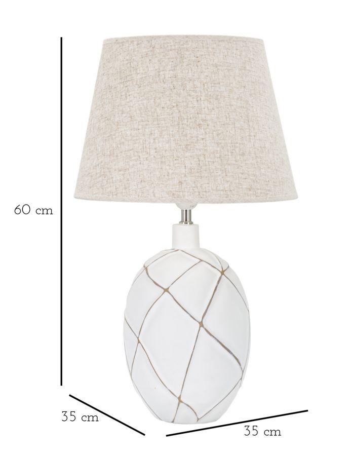 Lampa stołowa Żywica poliestrowa Linie cm Ø 35X60