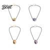 Fashion Accessories for Women Oval Bead Clavicle Chain Necklace Alloy