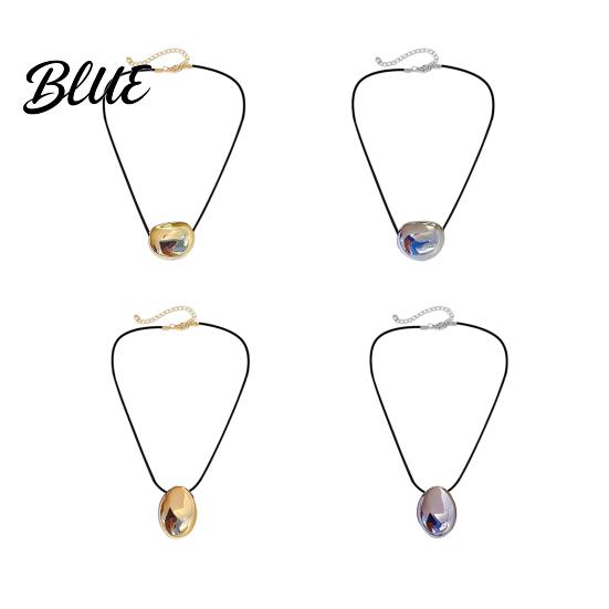 Fashion Accessories for Women Oval Bead Clavicle Chain Necklace Alloy
