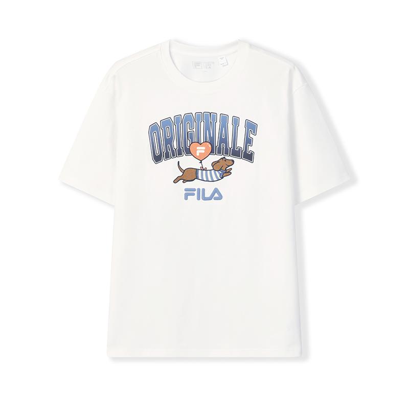 

FILA Original Trendy Casual Sports T-Shirt Men Tops Cloud-White F61M629102FWT S