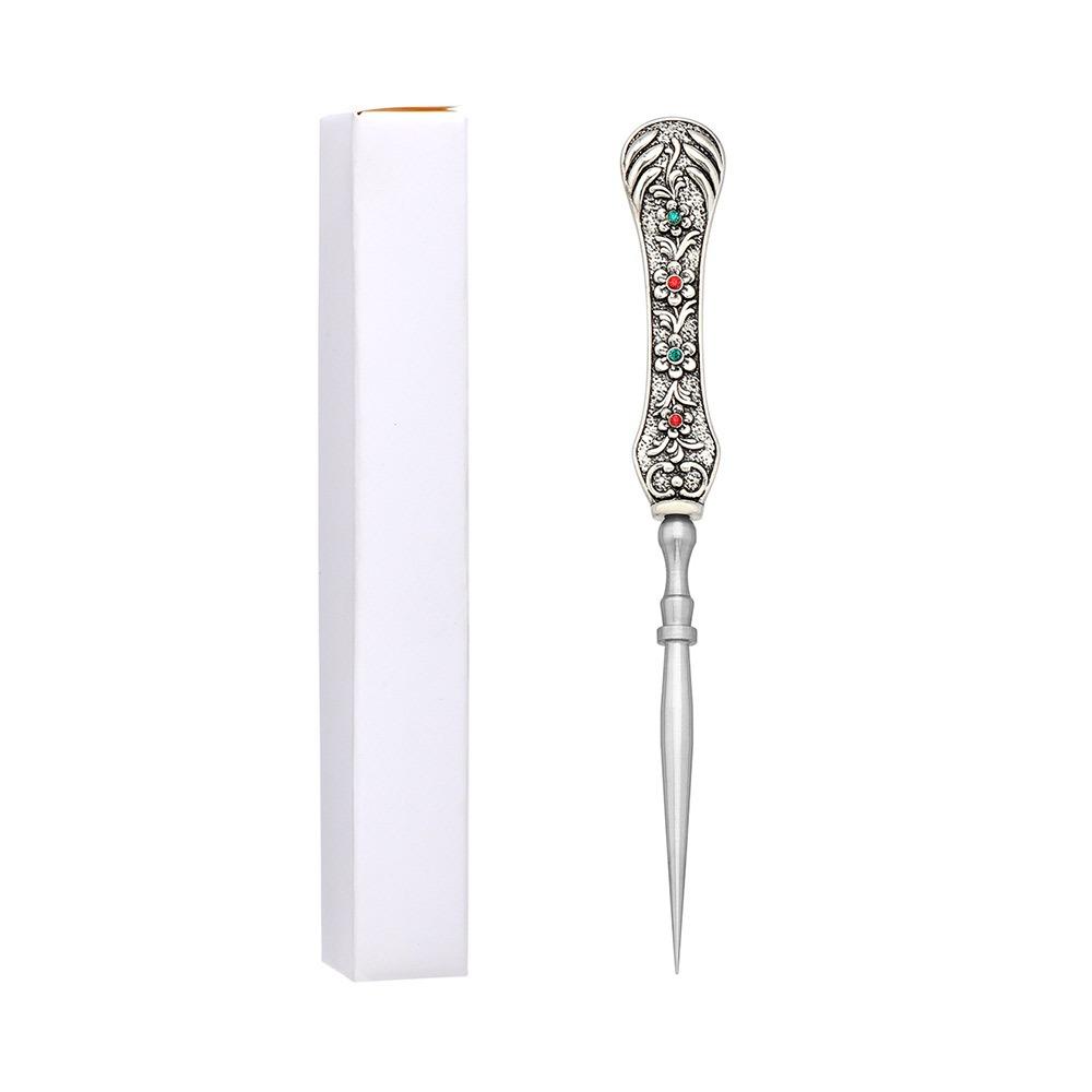 Metal Vintage Sewing Awl Needlework Accessories Hand Stitch Leather Sewing Awl DIY Craft Leather Punch Hole Awl for Embroidery