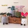 Polaris Green Plush Plant Doll - Colorful Taro Monstera Leaf Desktop Ornament