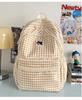 Schoolbag new Japanese ins fresh and sweet plaid backpack junior high school students lightweight travel large capacity backpack