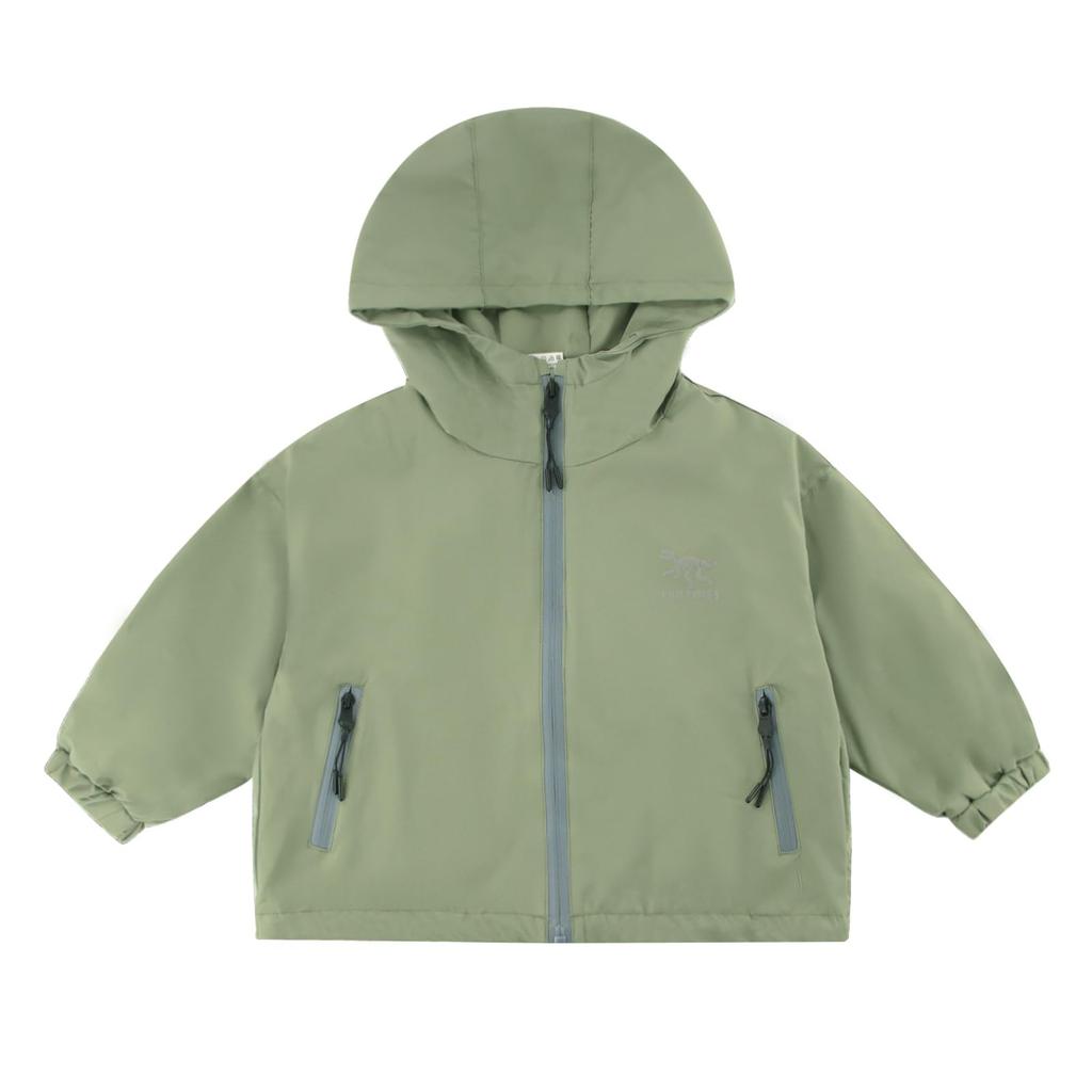 KISBINI Jacket for Boys and Girls with Mesh Perfect for Hiking and Size 100 Kids' Windproof, Cold-Resistant, Water-Repellent Lining, Training, Green,