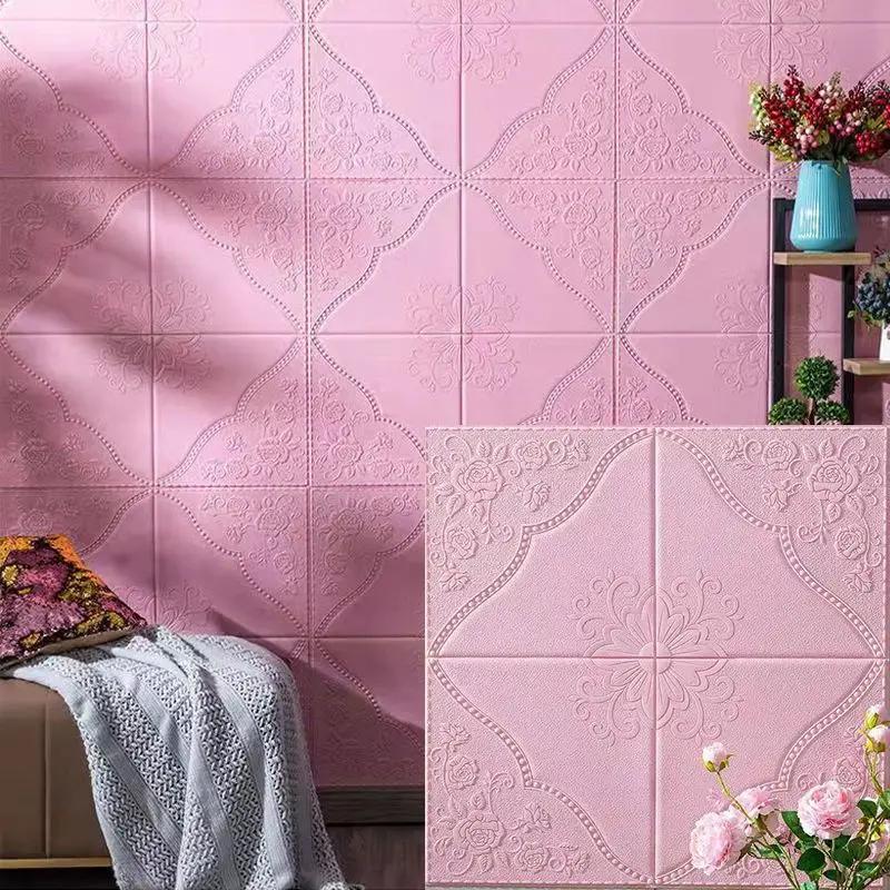 waterproof vinyl moisture proof wallpaper 3D peel and stick wall sticker wallpaper brick pattern creative heat resistant