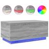 LED Coffee Table in Grey Sonoma 90 x 50 x 40 cm