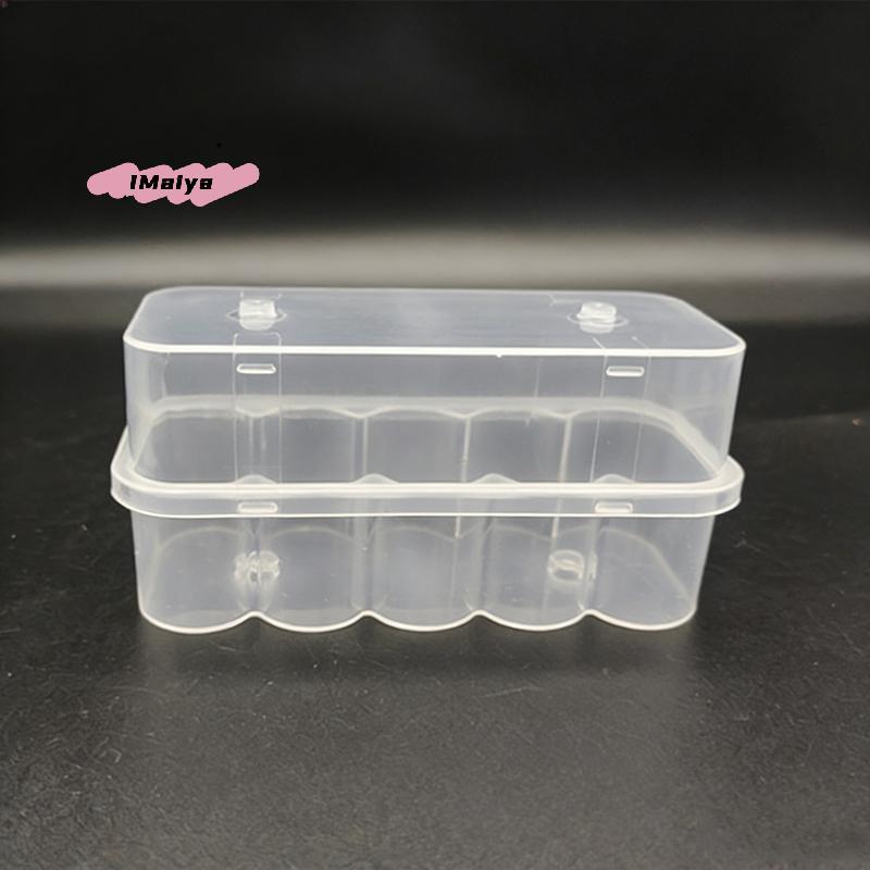 M-20ml 10-Slot Vial Storage Case - Clear Plastic Microtube Storage Box Stackable for Freezer & Refrigerator Organizer