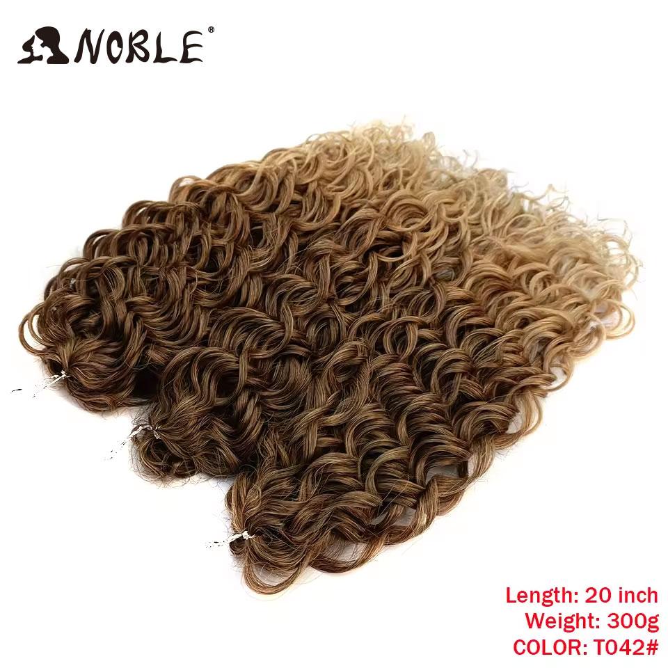 

Noble Crochet Hair Soft Water Wave Twist Crochet Hair Synthetic Braid Hair Ombre Blonde Red 20 Deep Wave Braiding Hair Extension (as the picture,20 inch-50cm)