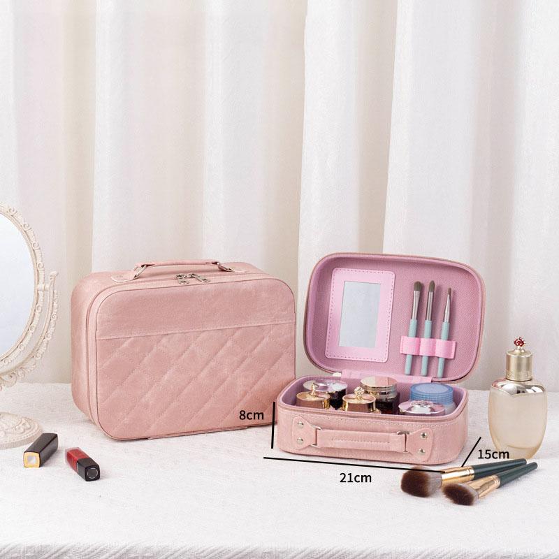 Large Capacity Advanced PU Leather Makeup Bags Fashion  Women's Travel Multiple Models Portable Makeup Box Portable Storage Bags