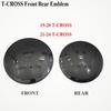 XJBRL1 For VW Volkswagen Jetta MK5 Golf VW T-CROSS ABS Mirror Black Emblem Car Front Grille Badge Rear Trunk Logo For Volkswagen VW 19-