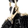 Crocodile pattern glossy shoulder bag women's messenger bag